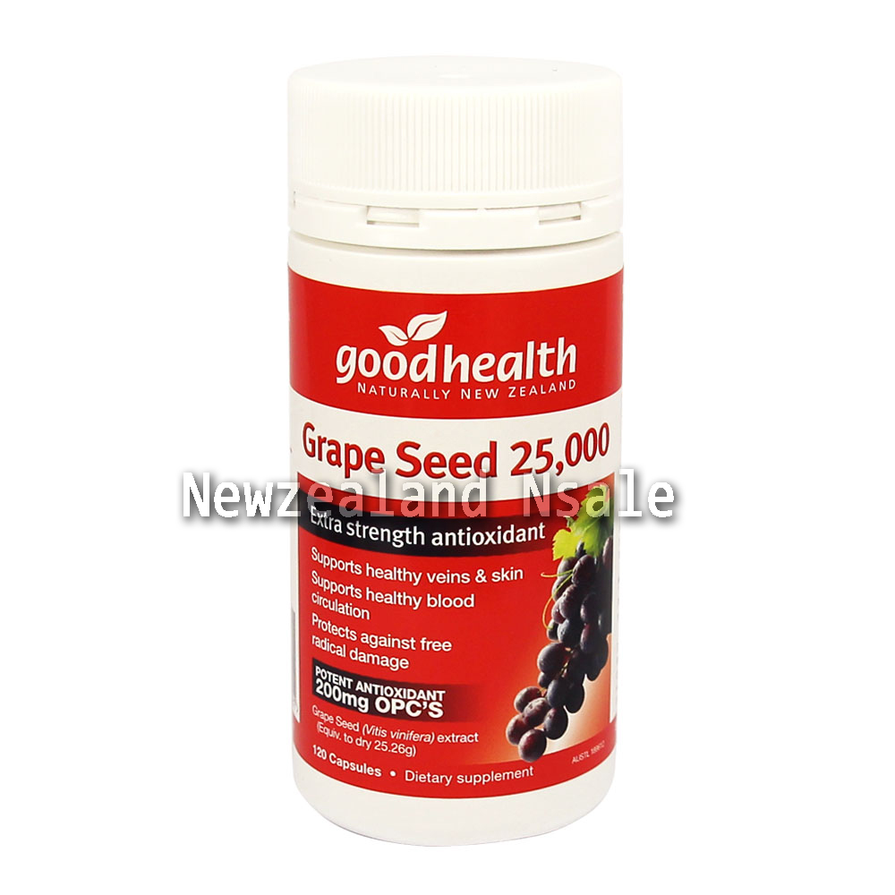 굿헬스 포도씨추출물 25000mg 120캡슐 1통