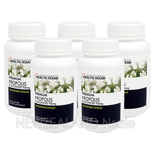 (최고급) 최고함량 헬스오션 프로폴리스 3200mg(최고순도 플라보노이드 96mg) 180캡슐 5통(20%할인)