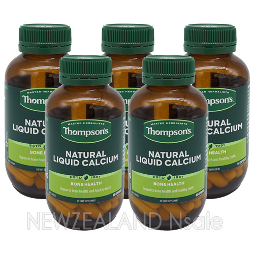 톰슨 리퀴드 칼슘 60캡슐 5병  (흡수가 좋은 액상칼슘)