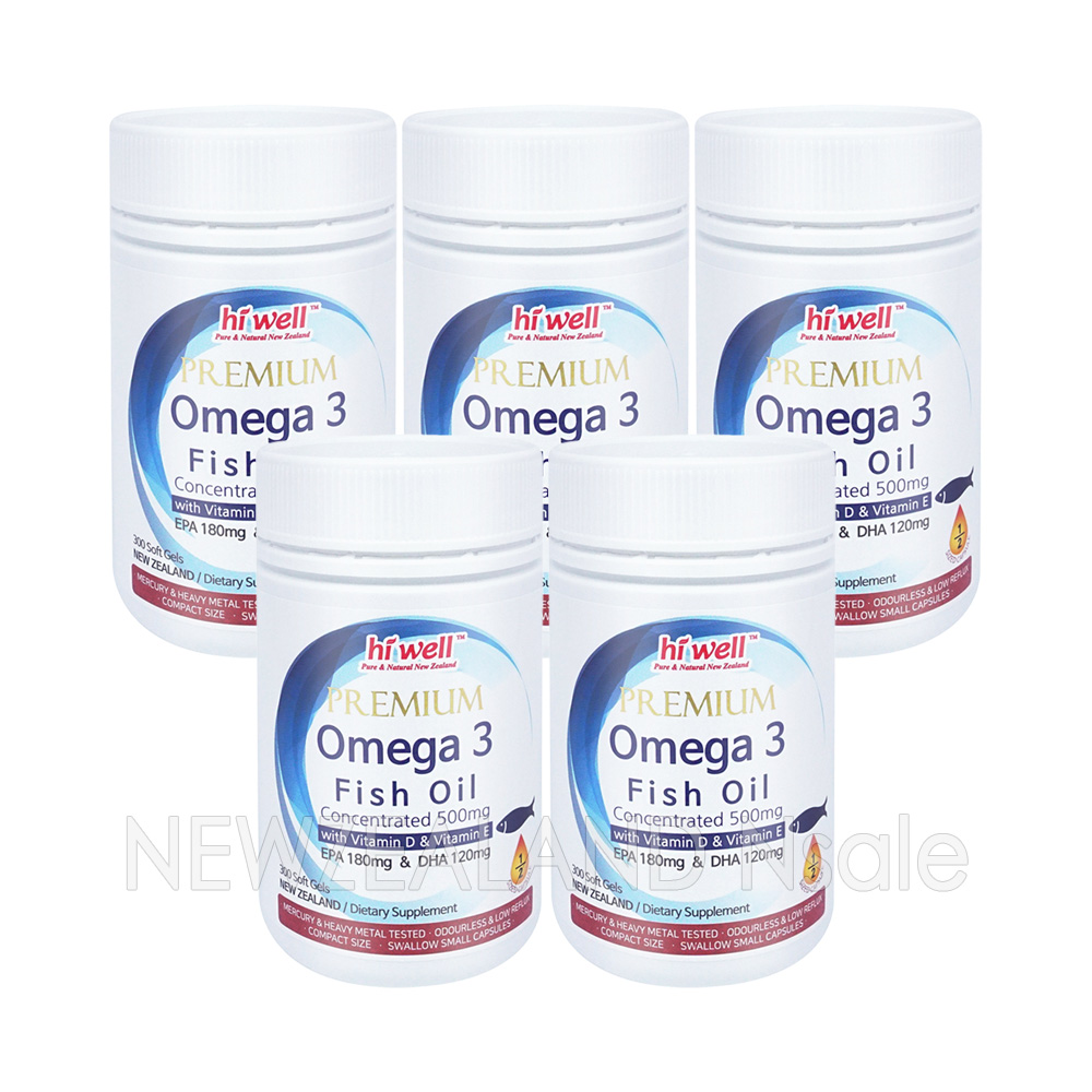 하이웰 프리미엄 rTG 오메가3 피쉬오일 300소프트젤 5통