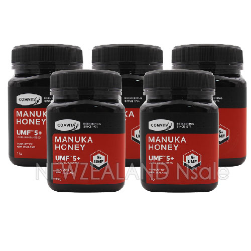 콤비타(Comvita) UMF5+ 마누카꿀 1kg 5통 대용량 