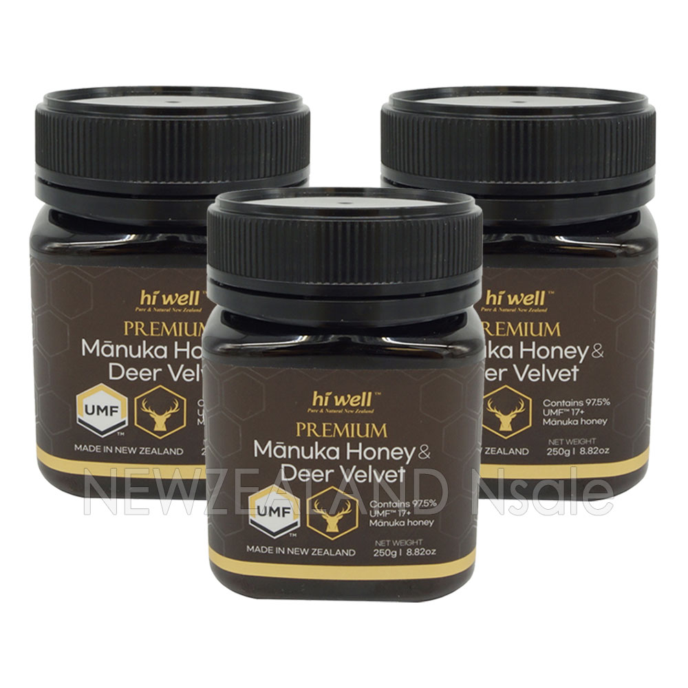 하이웰 마누카 UMF 17+ & 녹용 꿀 250g 3통