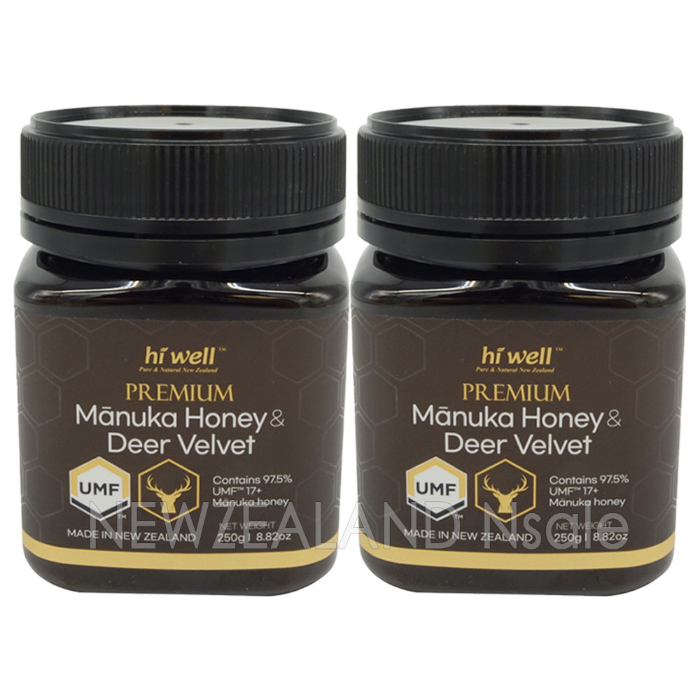 [20% 할인행사] 하이웰 마누카 UMF 17+ & 녹용 꿀 250g 2통
