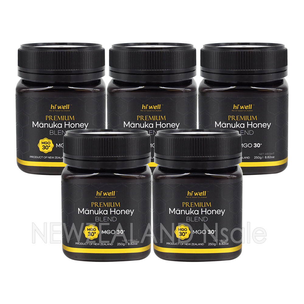 [20% 할인행사] 하이웰 프리미엄 마누카꿀 블랜드 허니 MGO 30+ 250g 5통