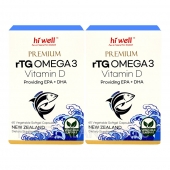 하이웰 프리미엄 rTG 오메가3 비타민D 60캡슐 2통